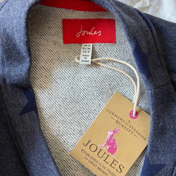 NWT navy blue star side zipper comfy long sleeve pullover - Picture 3 of 6